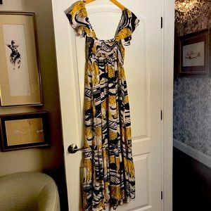 Anthropologie, tiger print maxi